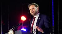 US-Vizepräsident JD Vance spricht während einer Veranstaltung zur Campus-Tournee 
