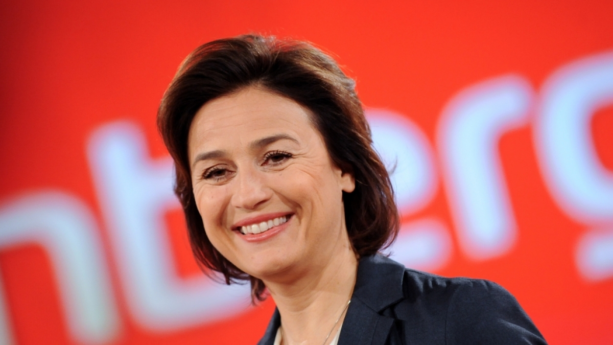 Sandra Maischberger in Berlin im Rahmen ihrer Talksendung "maischberger. die woche". (Foto)