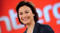 Sandra Maischberger in Berlin im Rahmen ihrer Talksendung 