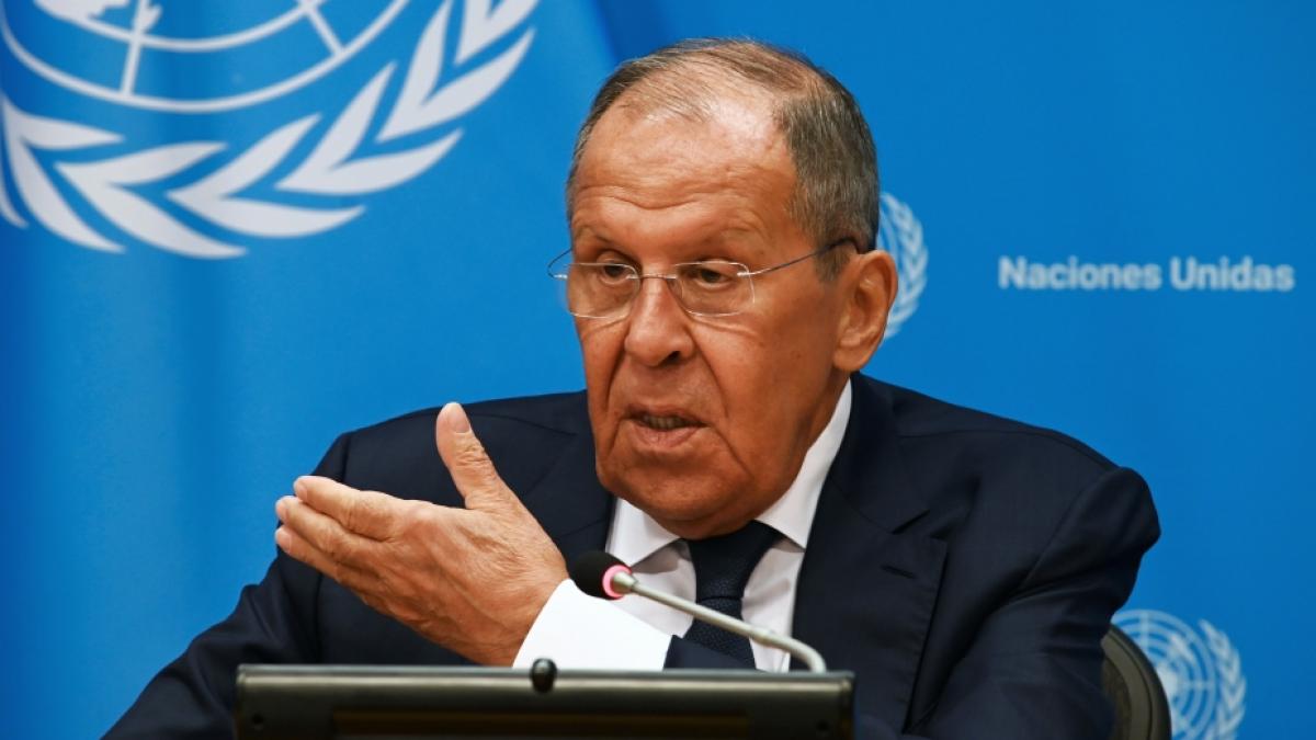 Russlands Au&szlig;enminister Sergej Lawrow hat mit einem Endzeit-Szenario gedroht. (Foto)