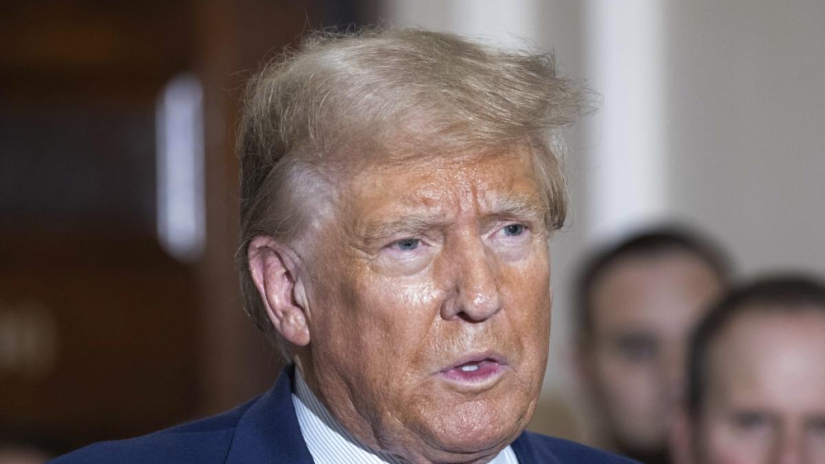 Donald Trump hat sich w&auml;hrend einer Rede Iowa einen peinlichen Versprecher geleistet. (Foto)