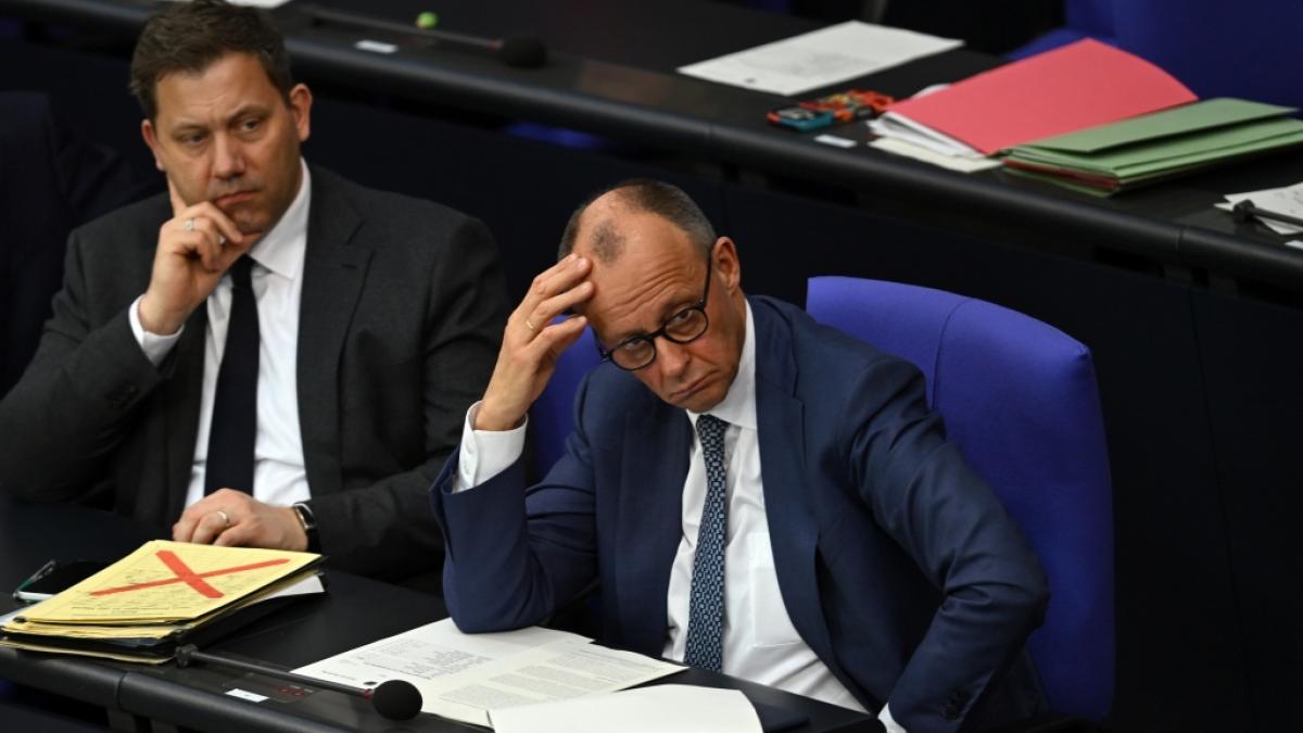 Friedrich Merz im Alarm-Modus: Nach dem Wahldebakel der SPD in Rheinland-Pfalz soll der Bundeskanzler die schwarz-rote Bundesregierung in Gefahr sehen. (Foto)