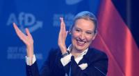 Alice Weidel musste sich nach dem Wahlkampfauftakt der AfD in Halle den kritischen Fragen von ARD-Moderatorin Jessy Wellmer stellen.