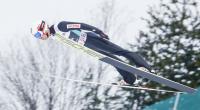 Kamil Stoch aus Polen in Aktion.