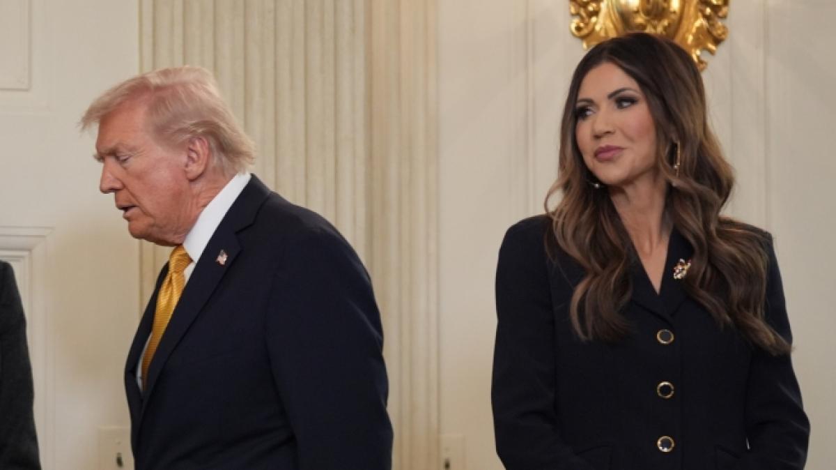 Ein Video sorgt erneut f&uuml;r Wirbel um Donald Trumps ehemalige Ministerin Kristi Noem. (Foto)