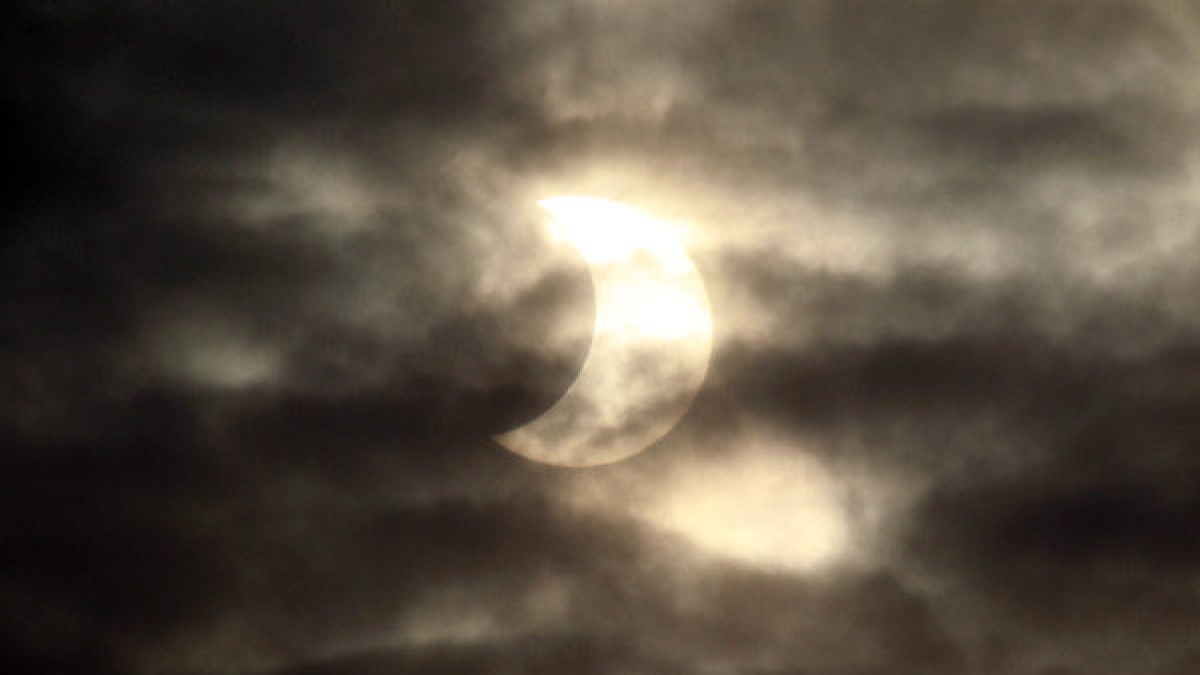 Am 20.03.2015 sieht man &uuml;ber Deutschland die partielle Sonnenfinsternis. (Foto)