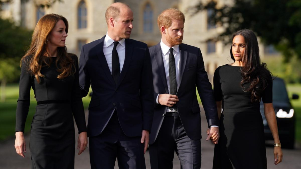 Auch wenn Prinz Harry und Meghan Markle inzwischen wieder in Gro&szlig;britannien leben: Gemeinsame Auftritte mit Prinzessin Kate und Prinz William sind in naher Zukunft nicht zu erwarten. (Foto)