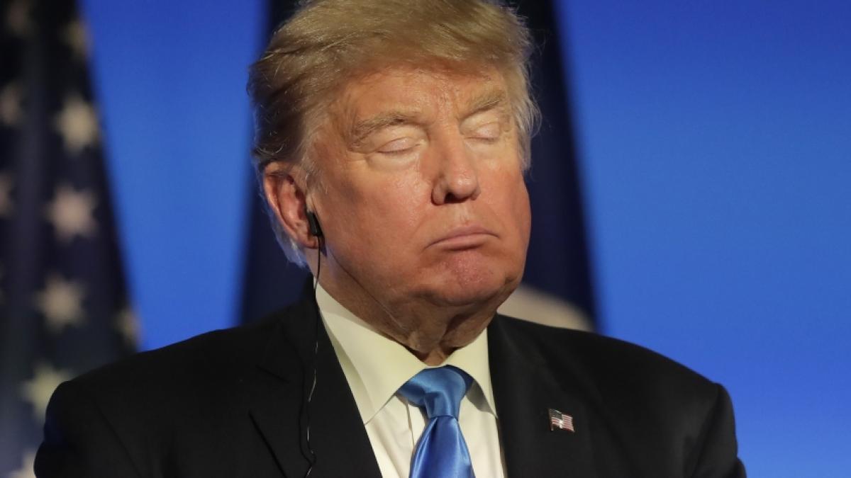 Donald Trump kann seine Augen bisweilen nur schwer offenhalten. (Foto)