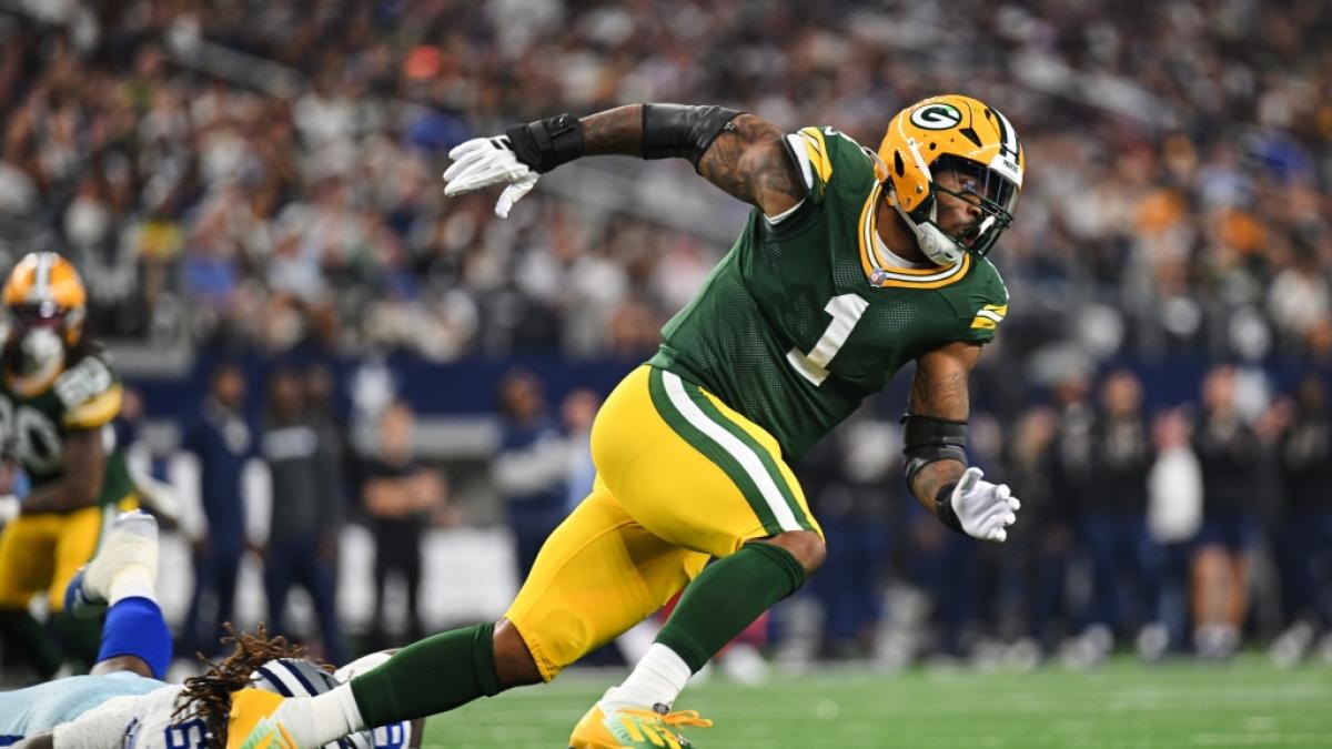 Micah Parsons st&uuml;rmt &uuml;ber die Dallas Cowboys, am 28.09.2025. (Symbolbild) (Foto)