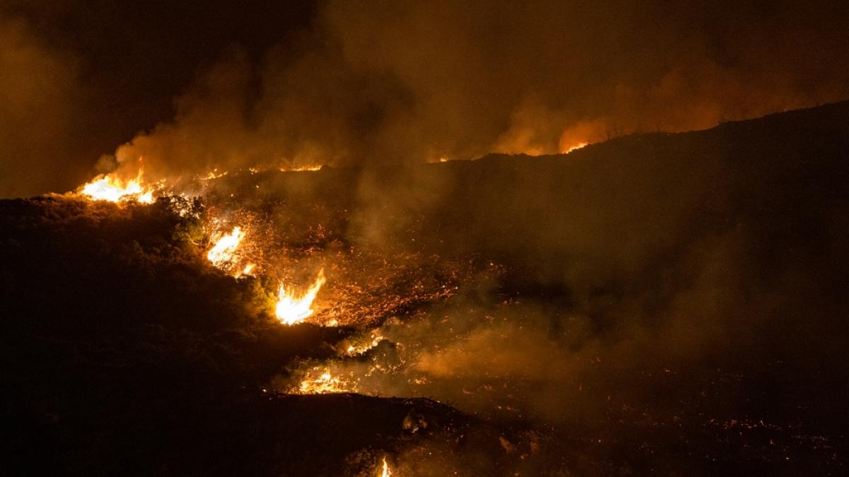 Seit tagen k&auml;mpfen Einsatzkr&auml;fte gegen die Flammen auf der griechischen Insel Rhodos. (Foto)