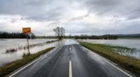 Land unter bei Wörlsdorf im Landkreis Coburg, direkt an der Grenze zu Thüringen.