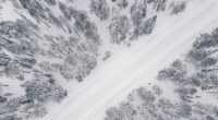 Ein Wintersturm wütet über Skandinavien.