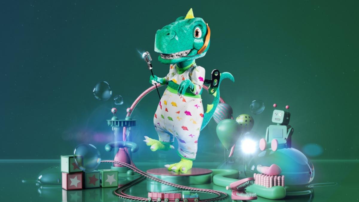 Welcher Star steckt unter der Dino-Maske? (Foto)