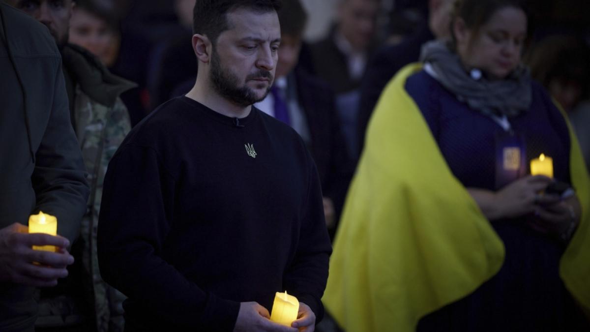 Die russische Armee hat mit ihrer Invasion in die Ukraine nach den Worten von Staatschefs Wolodymyr Selenskyj "die H&ouml;lle unter russischer Flagge" ins Land gebracht. (Foto)