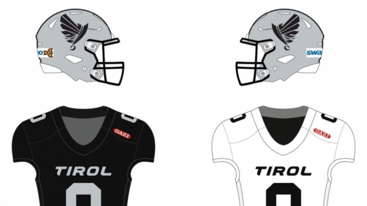 Uniform of the Raiders Tyrol football team in 2024. (Foto)