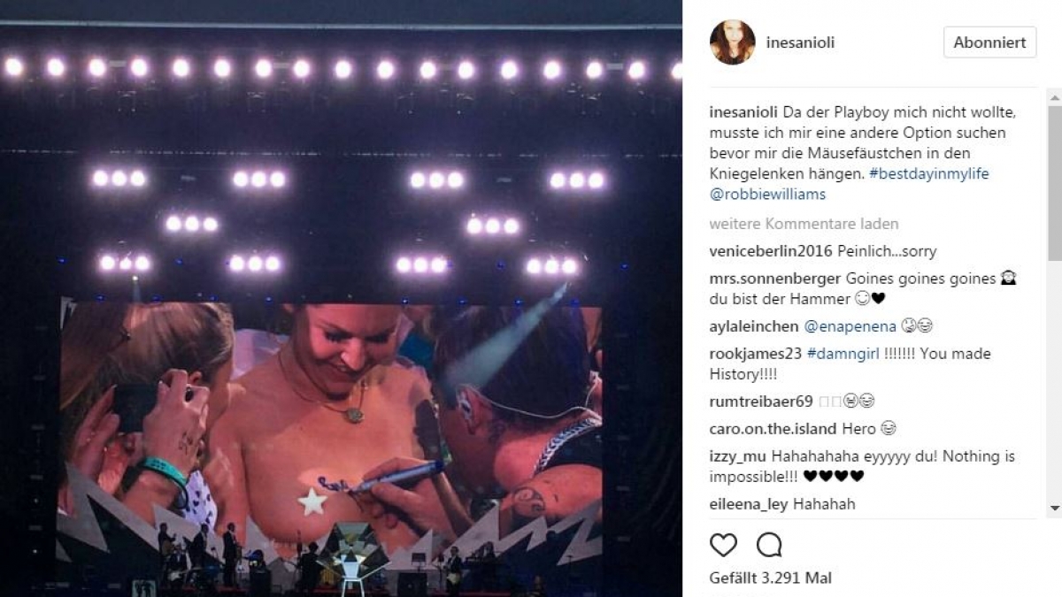 Ines Anioli in Aktion. (Foto)