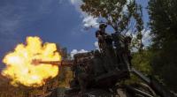 Die Ukraine soll Stellungen bei Charkiw zurückerobert haben. Hier feuern Soldaten der 43. Artilleriebrigade mit ihrer Panzerhaubitze 2S7 auf russische Stellungen an der Frontlinie in der Region Donezk.