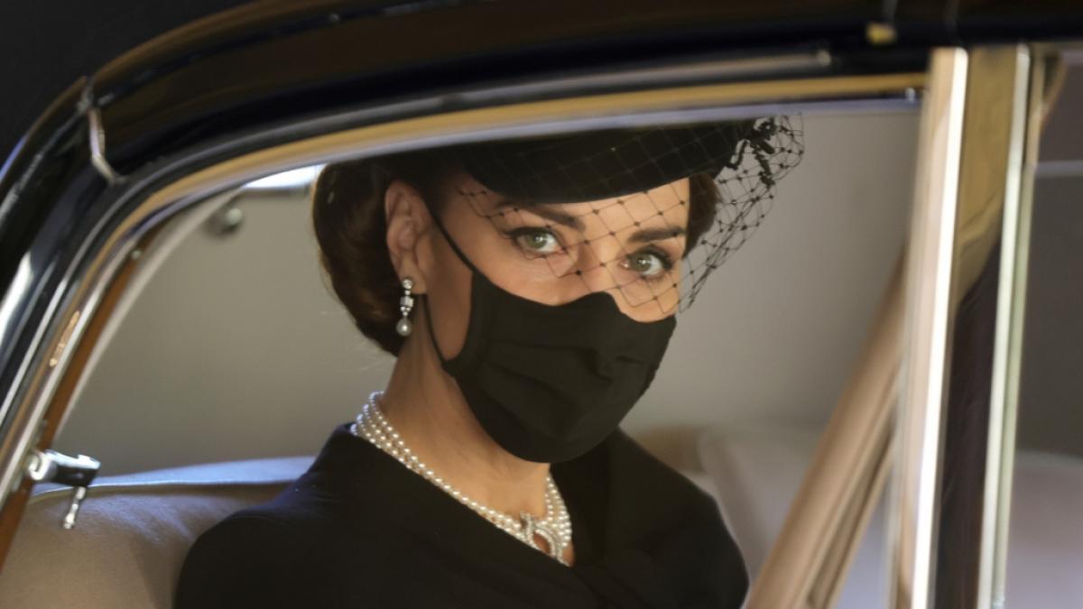Herzogin Kate bei der Beerdigung von Prinz Philip. (Foto)