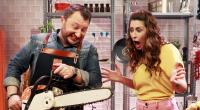 Sebastian Lege und Moderatorin Madita van Hülsen in der Staffel 1 der neuen Rateshow 