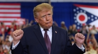 Donald Trump präsentierte sich bei seinem Wahlkampfauftritt in Ohio in bester Laune.