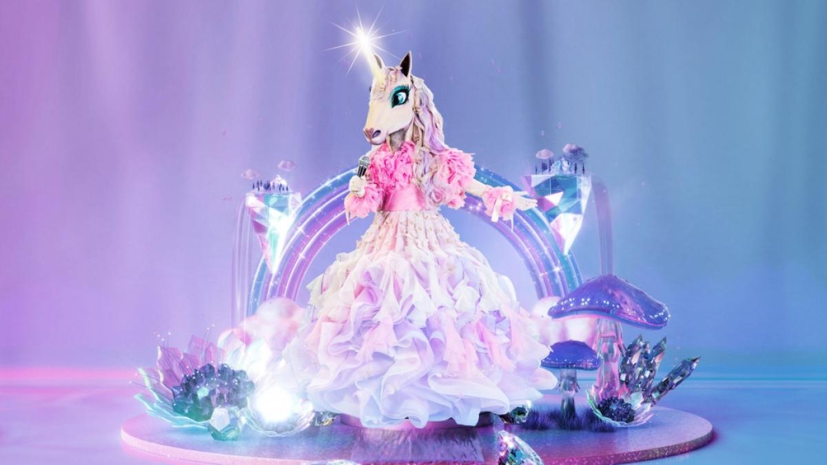 Franziska van Almsick steckte im Einhorn-Kost&uuml;m. (Foto)