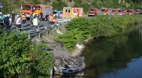 Ein Auto ist in Werdohl (Märkischer Kreis) von der Straße abgekommen und in den Fluss Lenne gefahren. Zwei Frau konnten geborgen werden, eine überlebte das Drama nicht.