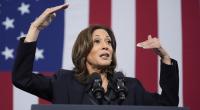 Kamala Harris spricht bei einer Wahlkampfveranstaltung.
