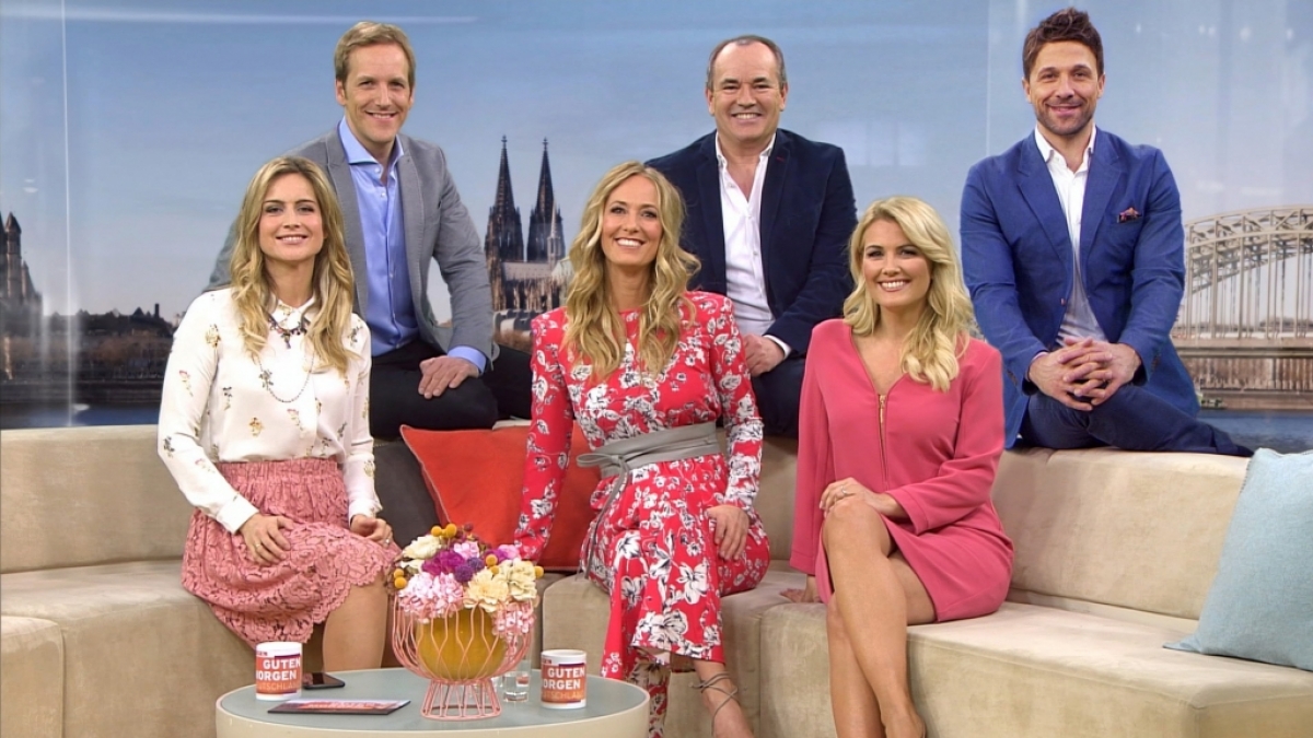 Die drei RTL-Moderations-Teams von "Guten Morgen Deutschland": (v.l.) Susanna Ohlen und Jan Hahn, Angela Finger-Erben und Wolfram Kons, Jennifer Kn&auml;ble und Florian Ambrosius. (Foto)