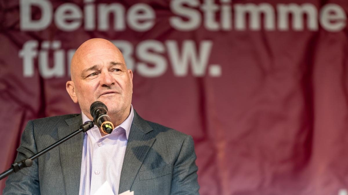 Robert Crumbach (BSW), Spitzenkandidat des B&uuml;ndnis Sahra Wagenknecht. (Foto)