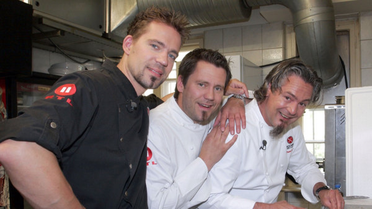 Andreas Schweiger (l) mit den Kollegen der RLT2-Show "Die Kochprofis". (Foto)