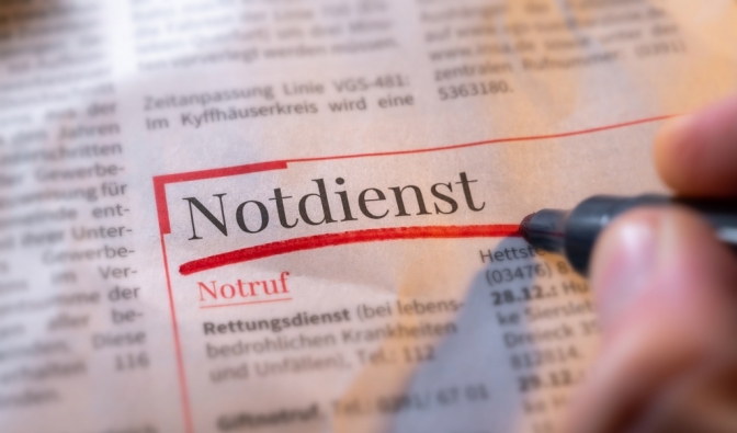 Adressen für Bereitschaftsdienste und Notfallkliniken in Ihrer Region im Überblick.