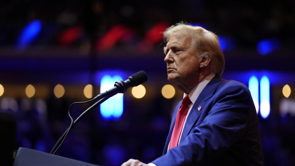 Donald Trump sprach am Sonntag bei einer Wahlkampfveranstaltung im Madison Square Garden (New York City). Seine Nichte Mary kritisiert den Republikaner scharf. (Foto)