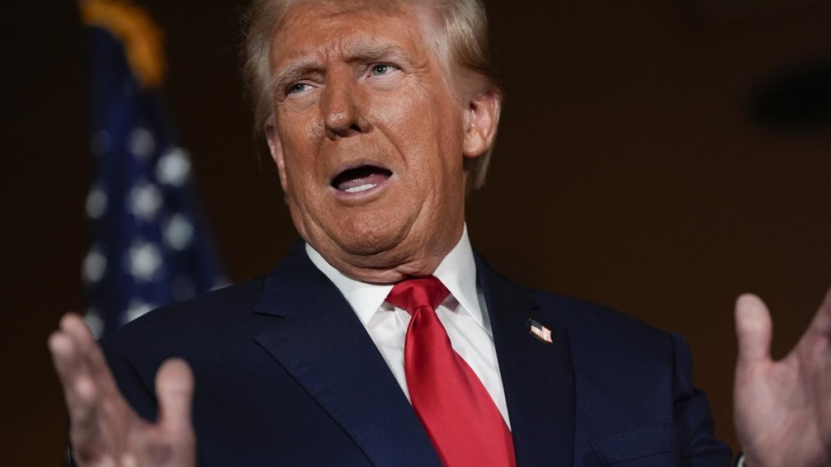 Donald Trump attackiert Kamala Harris. (Foto)