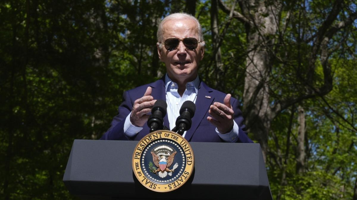 Joe Bidens Auftritt zum Earth Day in Virginia brachte dem US-Pr&auml;sidenten abermals bitterb&ouml;sen Spott ein. (Foto)