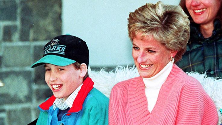 Prinz William mit seiner Mutter Lady Diana im Jahr 1994.