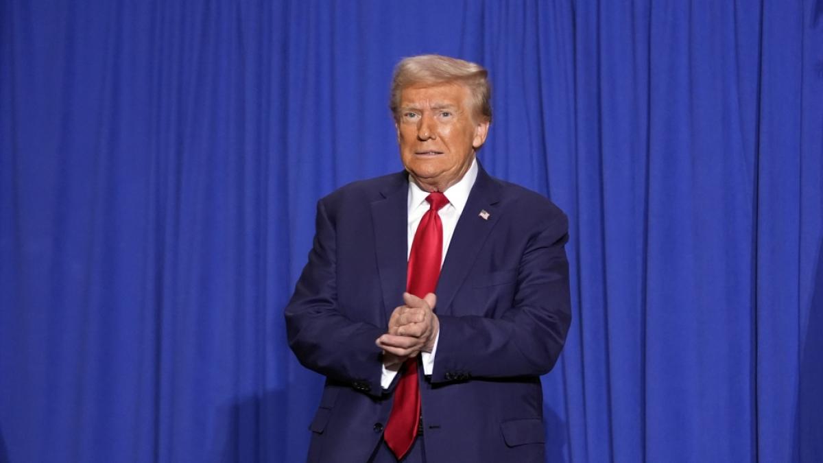 Trump liegt landesweit hinter Kamala Harris. (Foto)