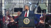 Statt Probleme auf einer Jubiläumsfeier anzusprechen, zog Donald Trump lieber erneut über die demokratischen Ex-Präsidenten Barack Obama und Joe Biden her.