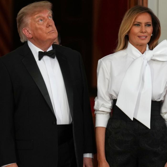 Einfach gestrichen - US-Präsident löscht Melania aus kuriosem Bild