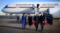 Bundespräsident Frank-Walter Steinmeier und seine Frau Elke Büdenbender kommen auf dem Flughafen London Heathrow an und werden dort von Prinz William und Prinzessin Kate begrüßt.