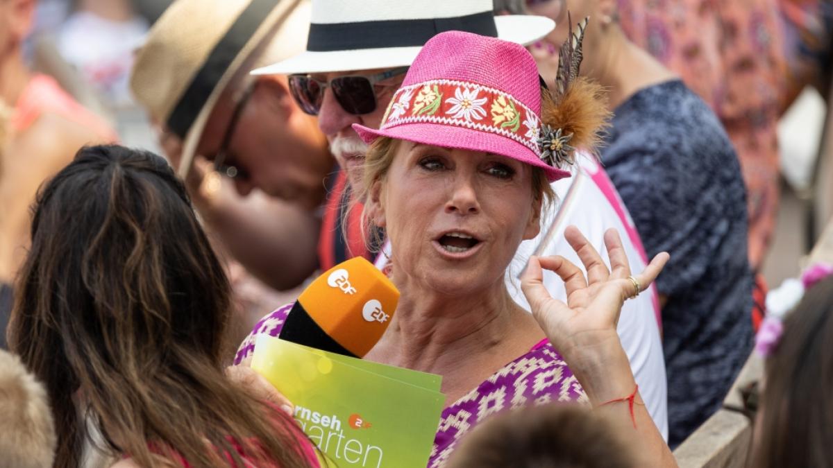 Andrea Kiewel lie&szlig; es zum Oktoberfest-Fernsehgarten zum Saisonfinale nach allen Regeln der Kunst krachen. (Foto)