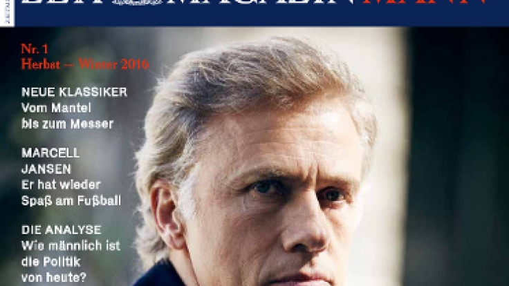 Der Schauspieler Christoph Waltz ist auf dem Titelbild der Erstausgabe des