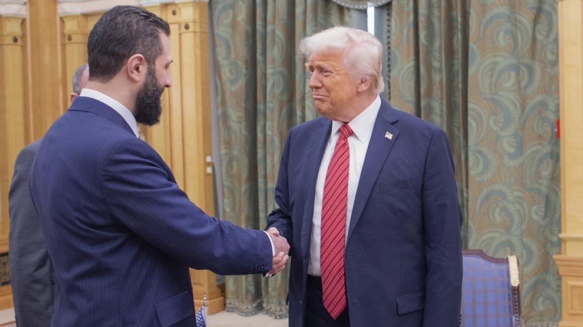 Donald Trump traf w&auml;hrend seiner Nahostreise auf den syrischen Interimspr&auml;sidenten Ahmad al-Scharaa. (Foto)