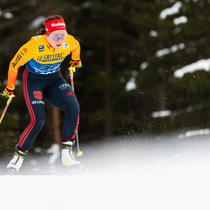 Verfolgung der Damen und Herren heute in Engadin (Schweiz)