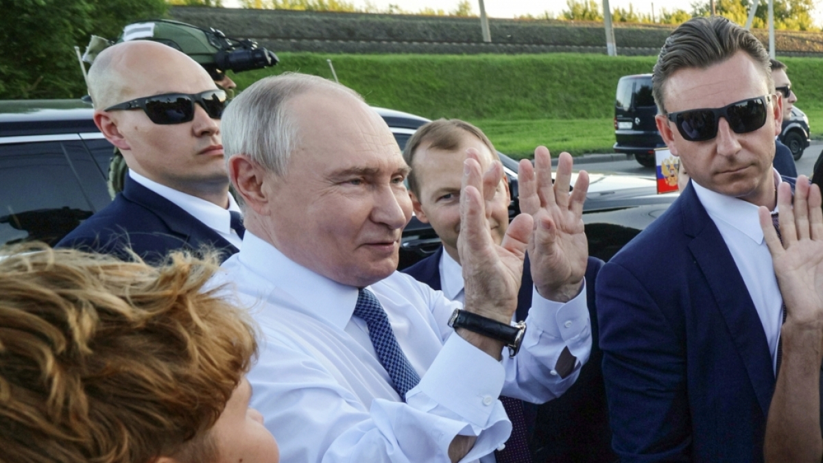 Wladimir Putin hat Nowosibirsk besucht. (Foto)