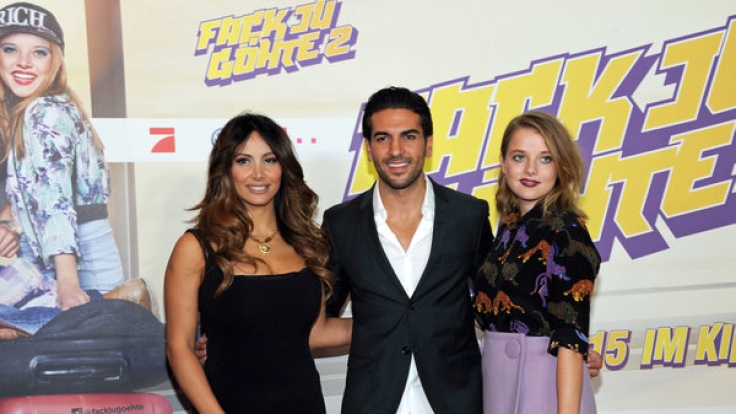 Gizim Emre (v.l.n.r.), Elyas M'Barek und Jella Haase bei der Premiere zu