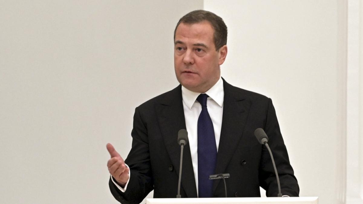 Dmitri Medwedew, Vorsitzender der Partei Einiges Russland und stellvertretender Leiter des Sicherheitsrates. (Foto)