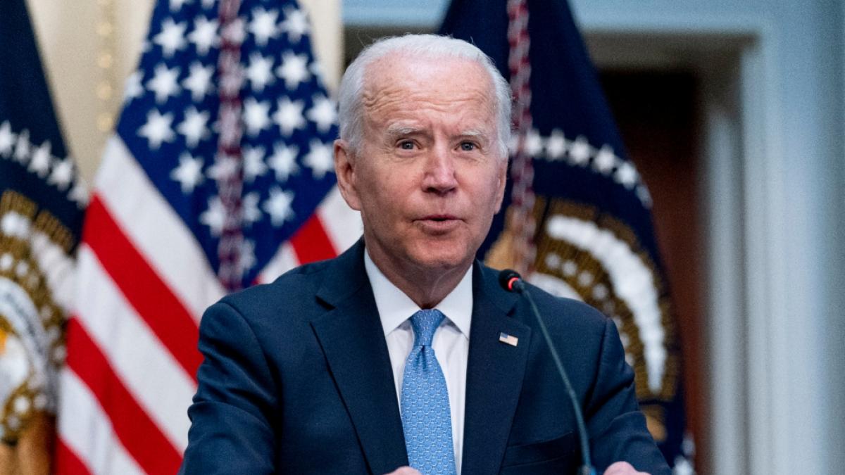 Bei seiner Rede zum Sicherheitsabkommen "AUKUS" nannte Joe Biden den australischen Premier "den Kerl in Down Under".&nbsp; (Foto)