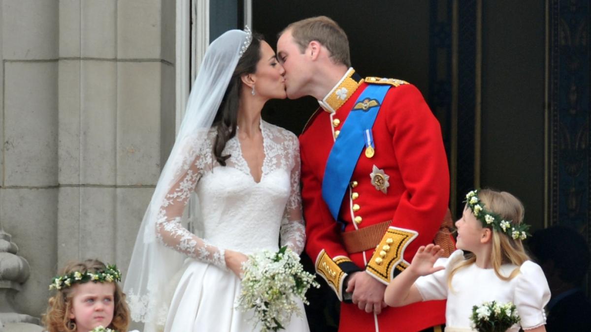 Kate Middleton und Prinz William bei ihrer Hochzeit am 29.04.2011. (Foto)