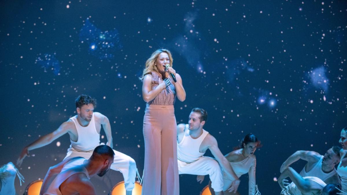 Helene Fischer strahlte w&auml;hrend der Aufzeichnung von "Klein gegen Gro&szlig;" mehr denn je. (Foto)
