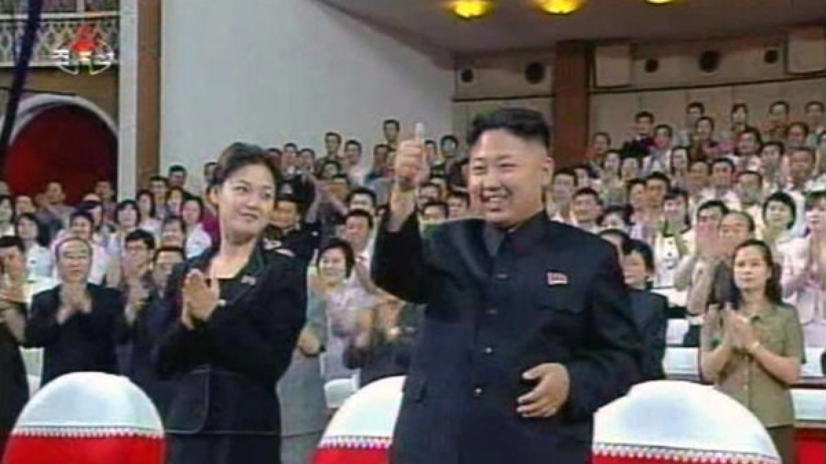 Kim Jong-un und seine Ehefrau Ri Sol-ju. (Foto)
